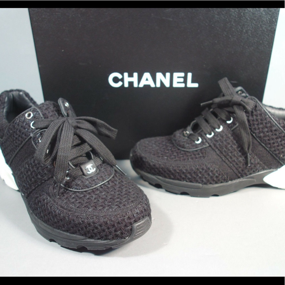 Chanel tweed sneakers